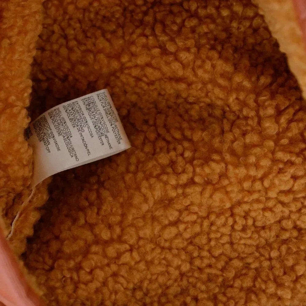 We The Free Kaja Vegan Bonded  Leather Peacoat Rust Bomber Jacket Boho M - Picture 12 of 12